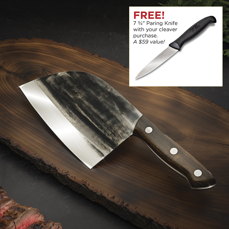 Serbian Cleaver plus FREE Paring Knife